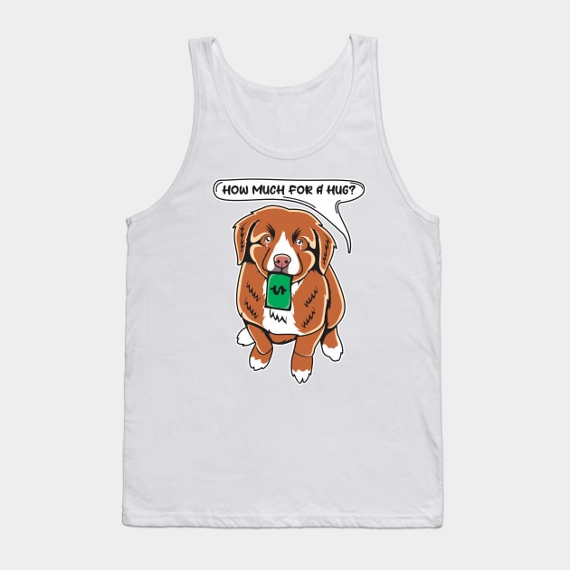 Funny Toller Nova Scotia Duck Tolling Retriever Puppy Needs A Hug Tank Top by welovetollers